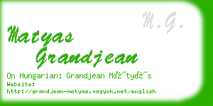 matyas grandjean business card